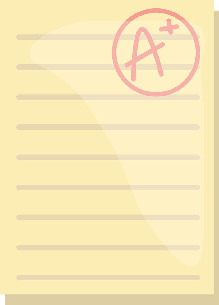Graded Exam Paper vector