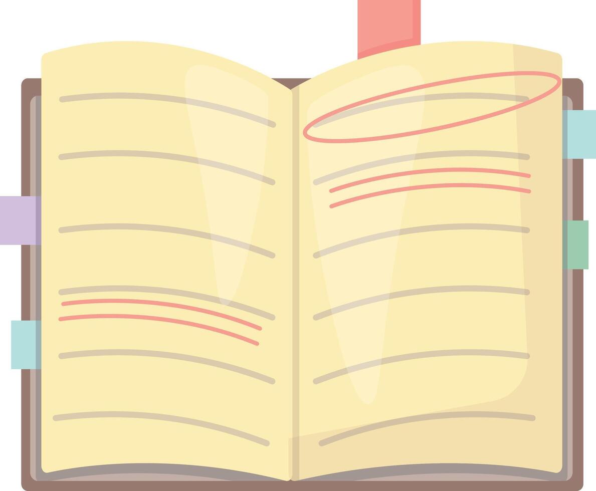 Opened Text Book vector