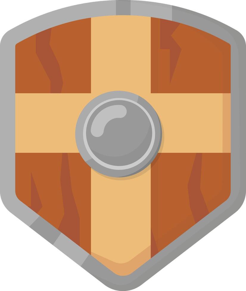 Wooden Viking Shield vector