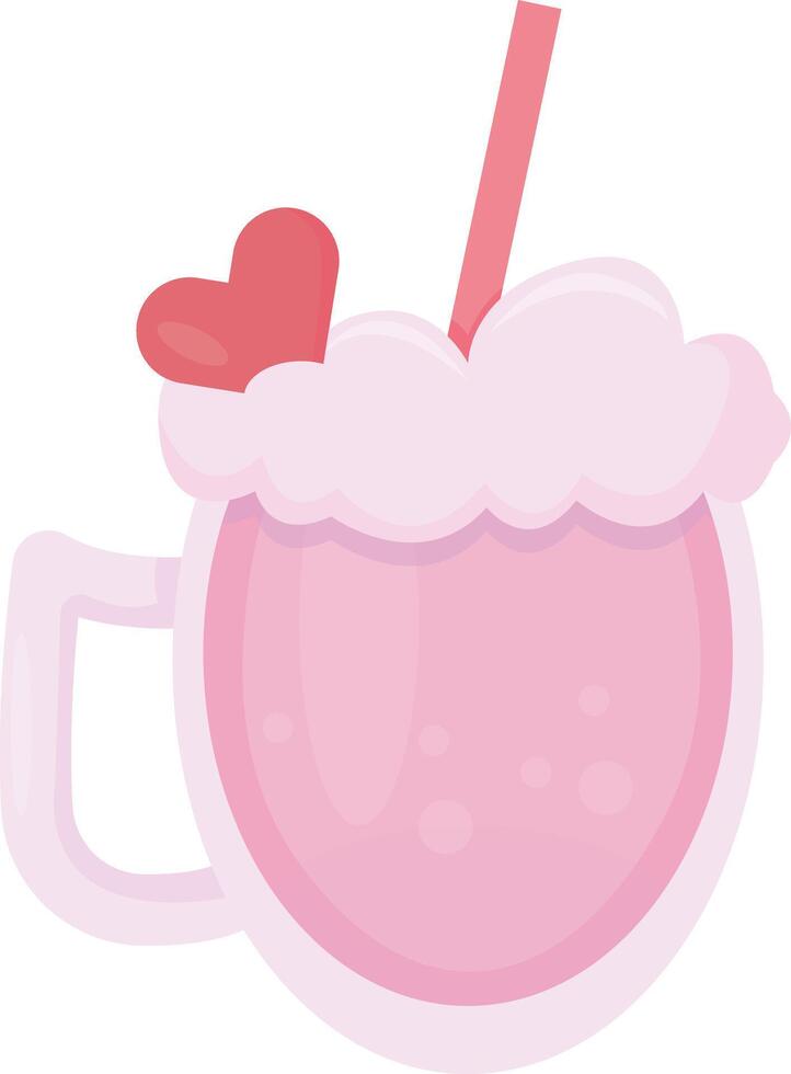 Pink Milkshake Drink vector