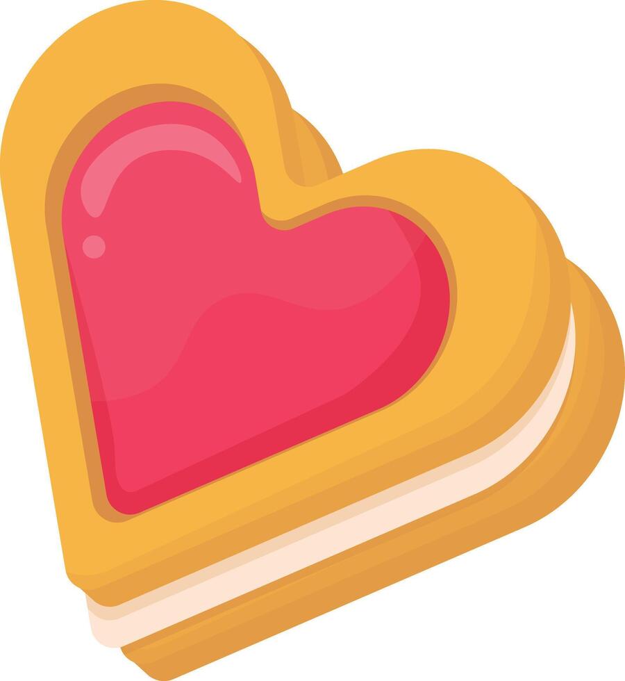 Layered Heart Cookie vector