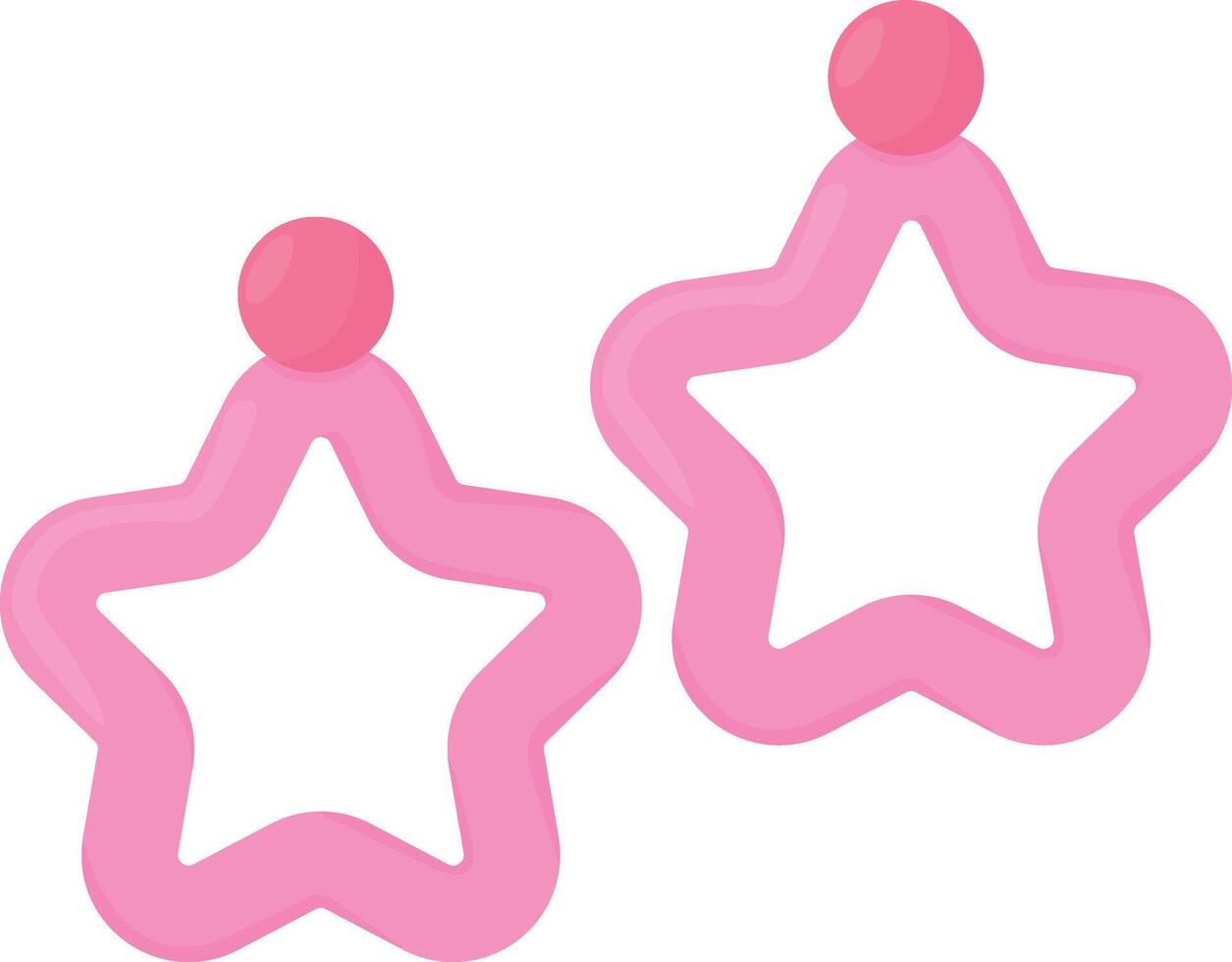 Star Hoop Earrings vector