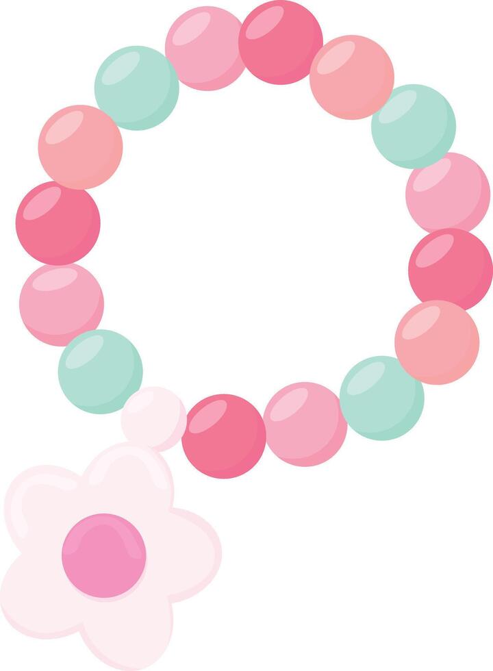 Flower Beaded Necklace vector