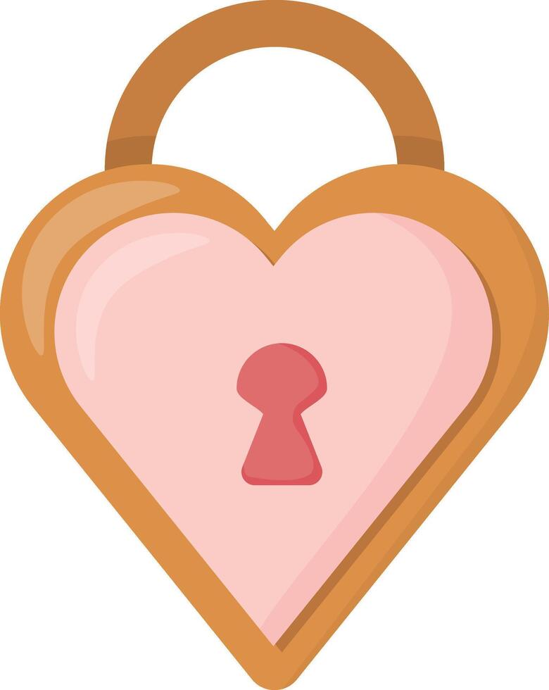 Heart Shaped Lock vector