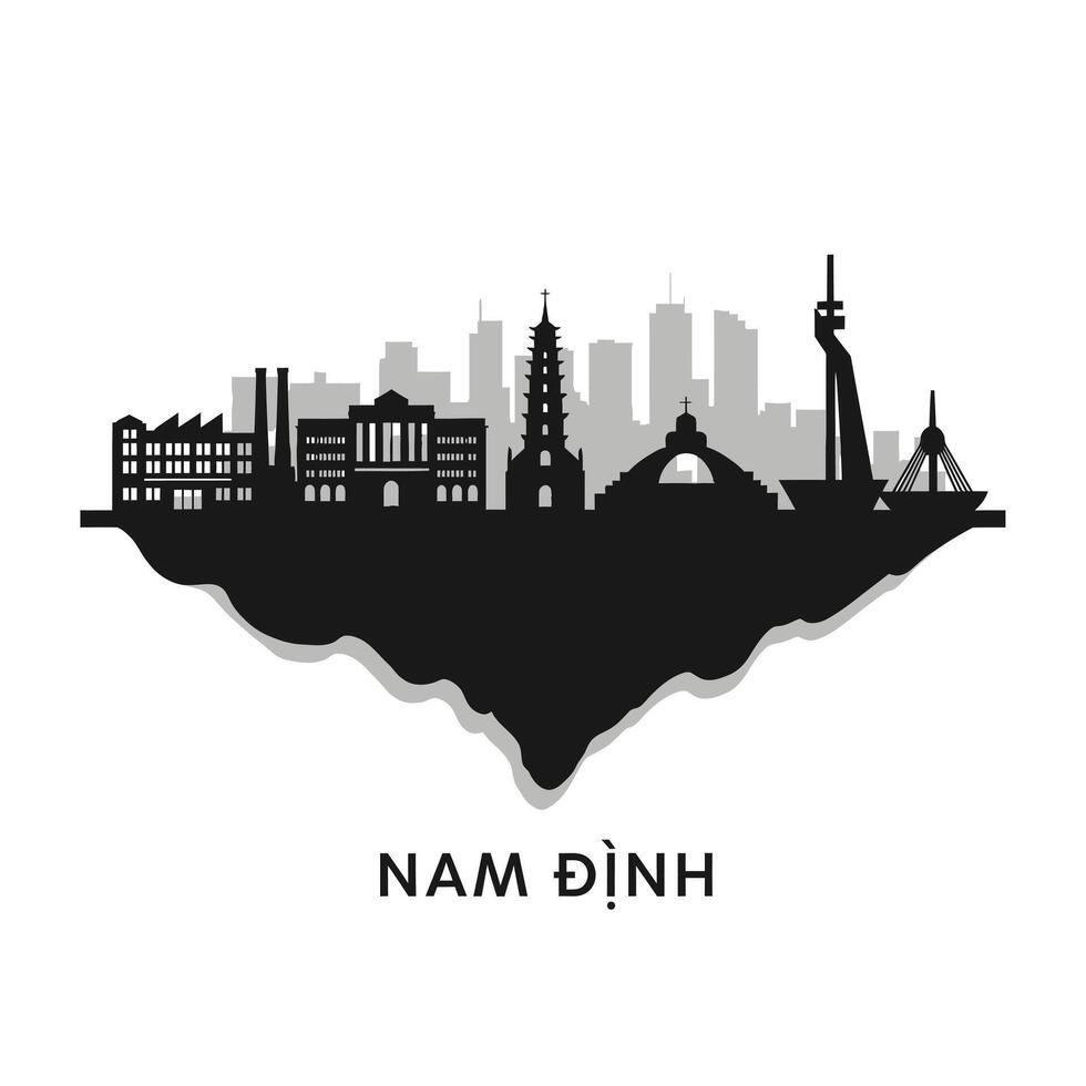 Nam nh Skyline Silhouette. vector