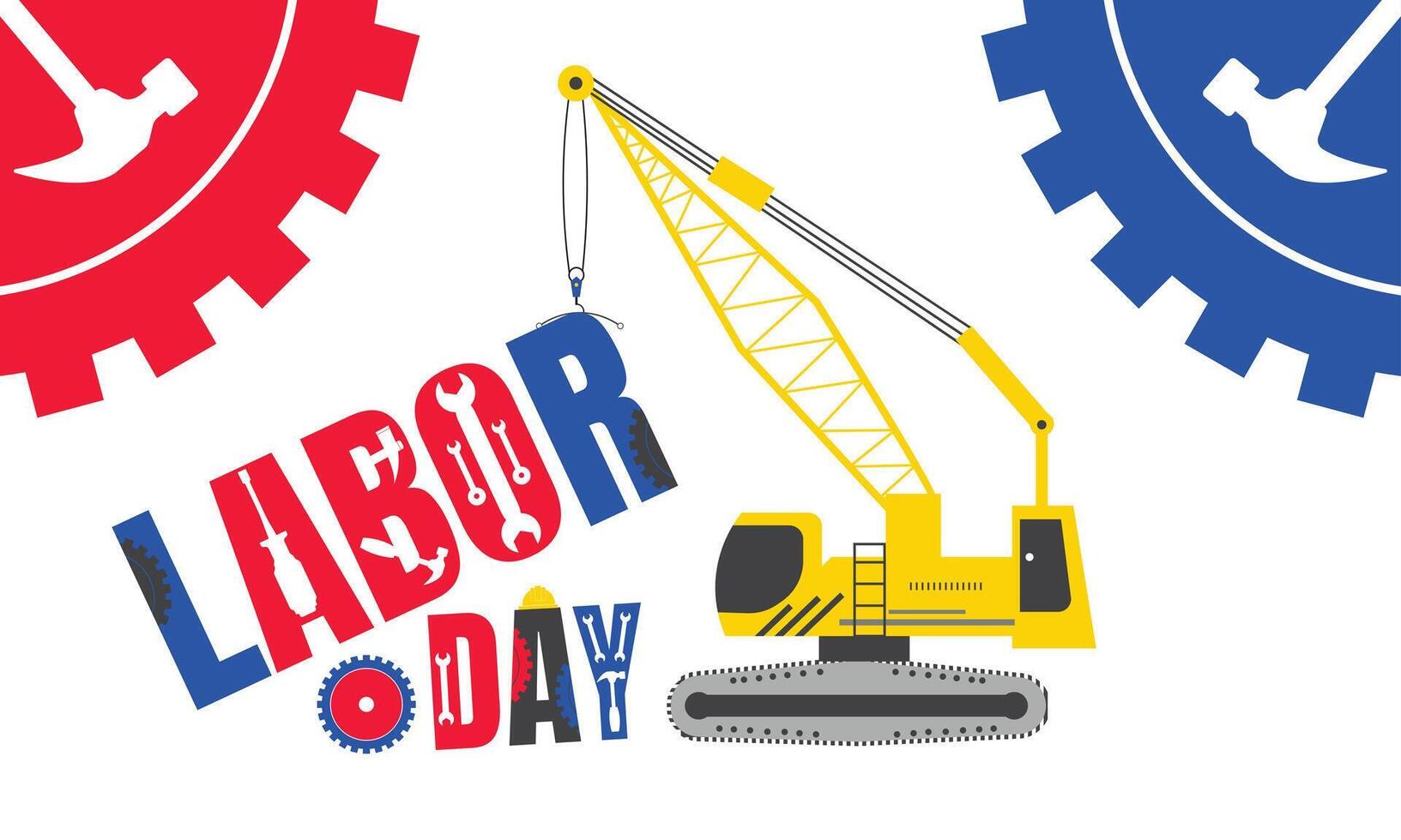 Happy Labor Day Typography Design vector