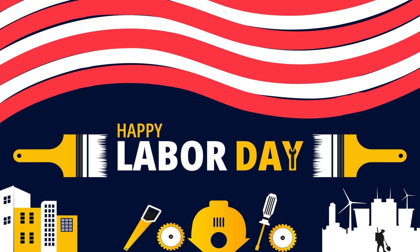 Labor Day Parade and Community Celebration vector
