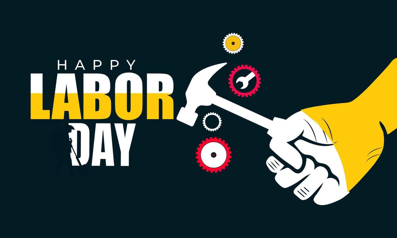 Labor Day Illustration with Diverse Workers vector