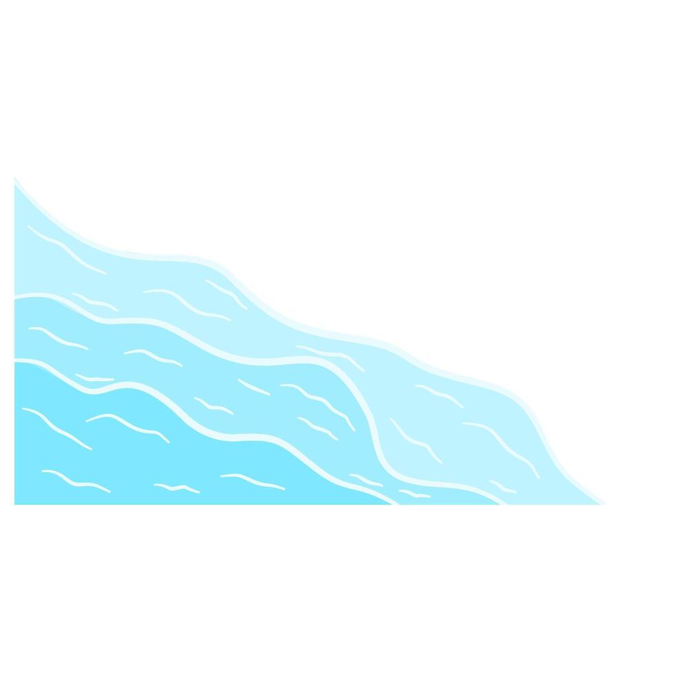 Blue beach corner vector