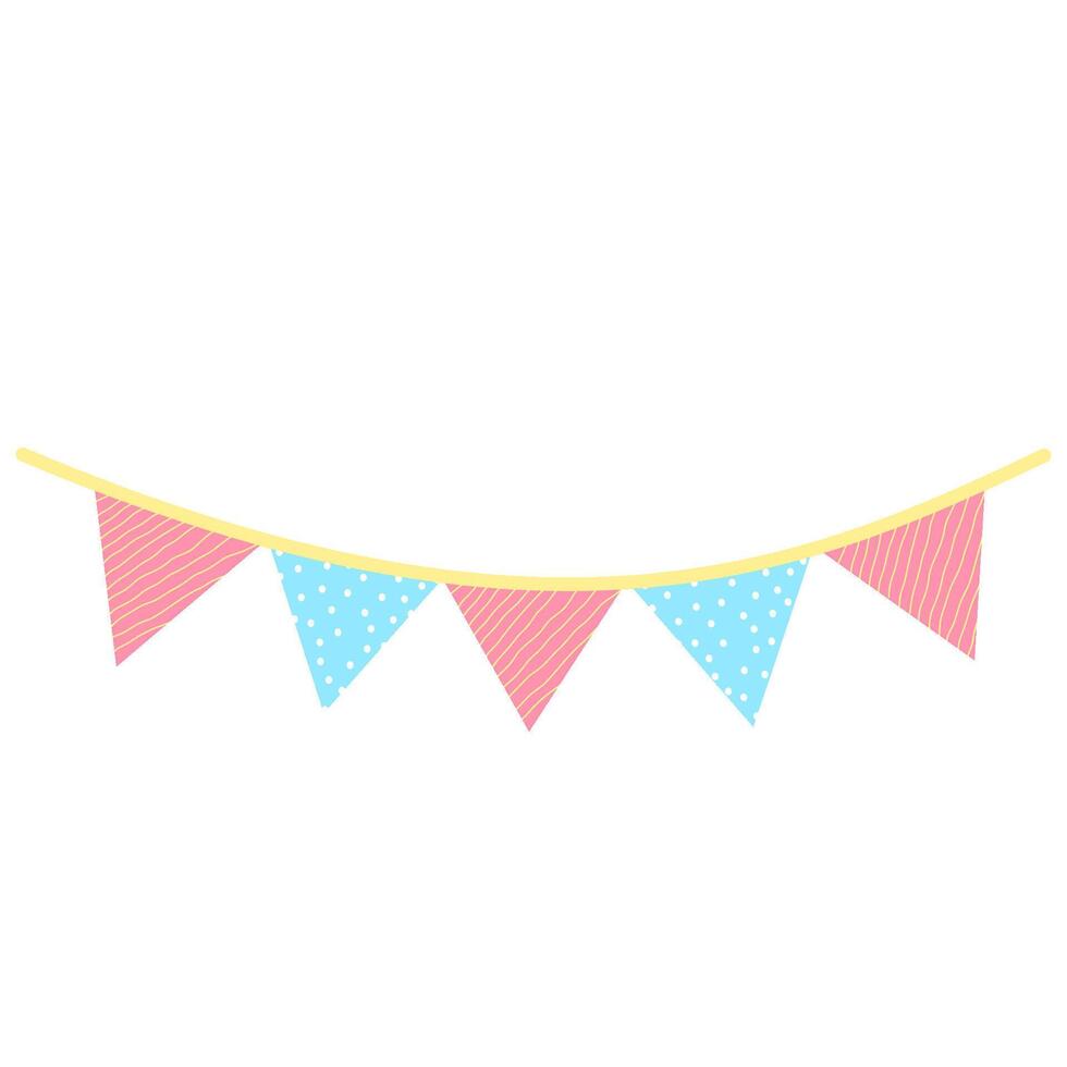 Triangle bunting decoration vector