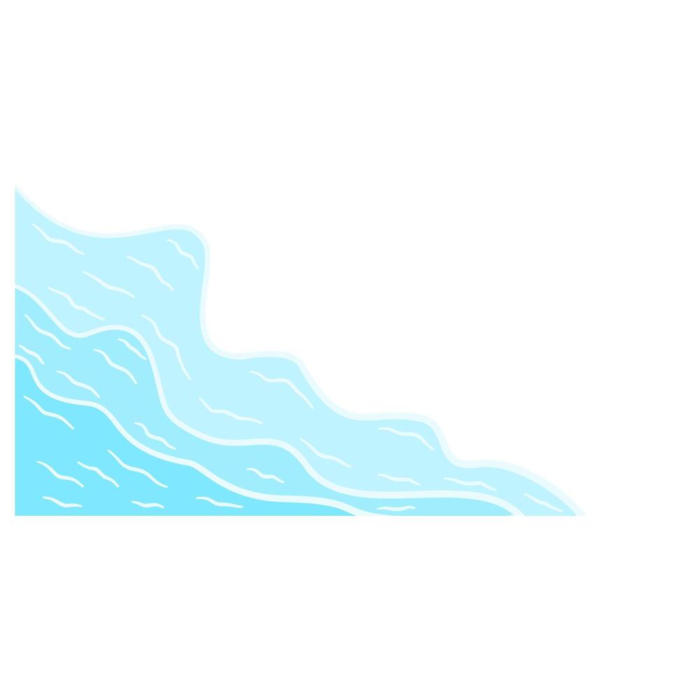 Ocean wave corner vector