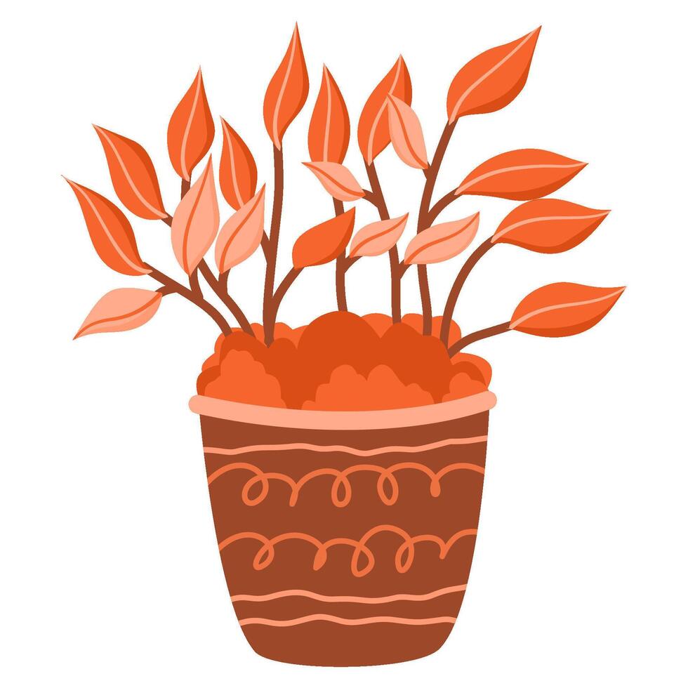 A potted houseplant vector