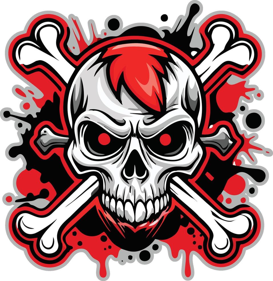 skull logo design vector
