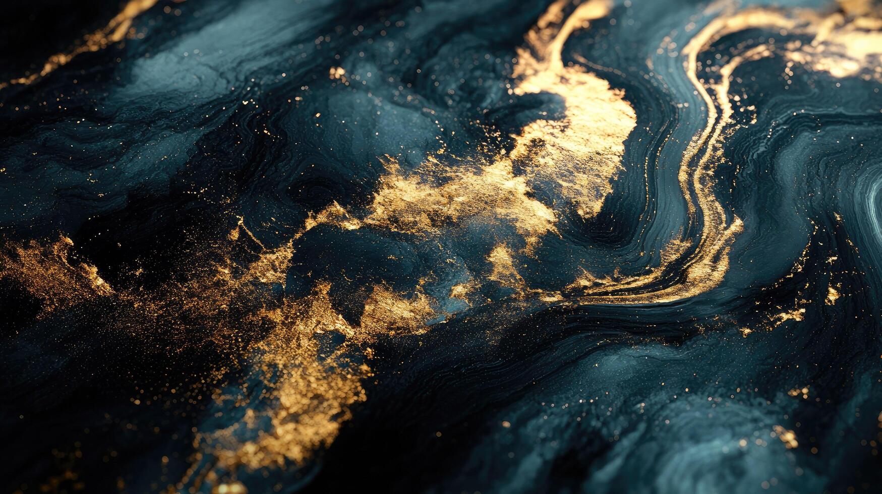 blue and gold watercolor marble background photo