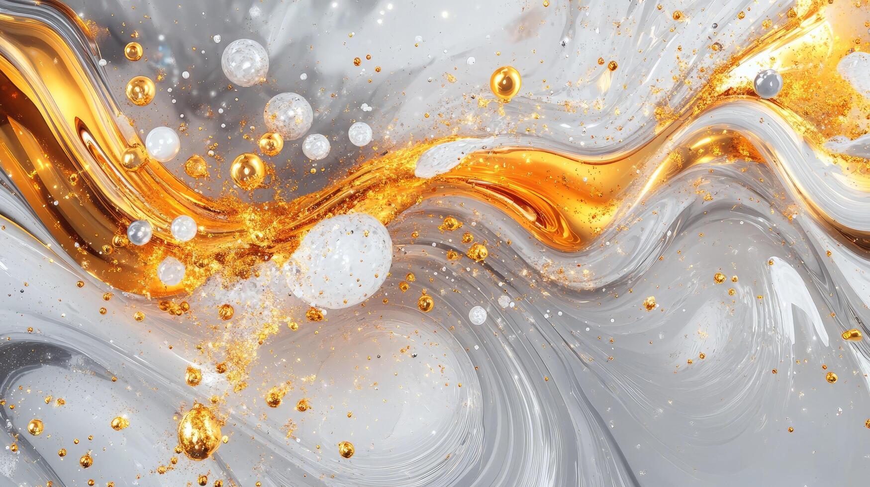Luxury Gold and White Marble wave bublle Background, Elegant Texture, Premium Design, High-Resolution Image, Abstract Art, Decorative Pattern photo