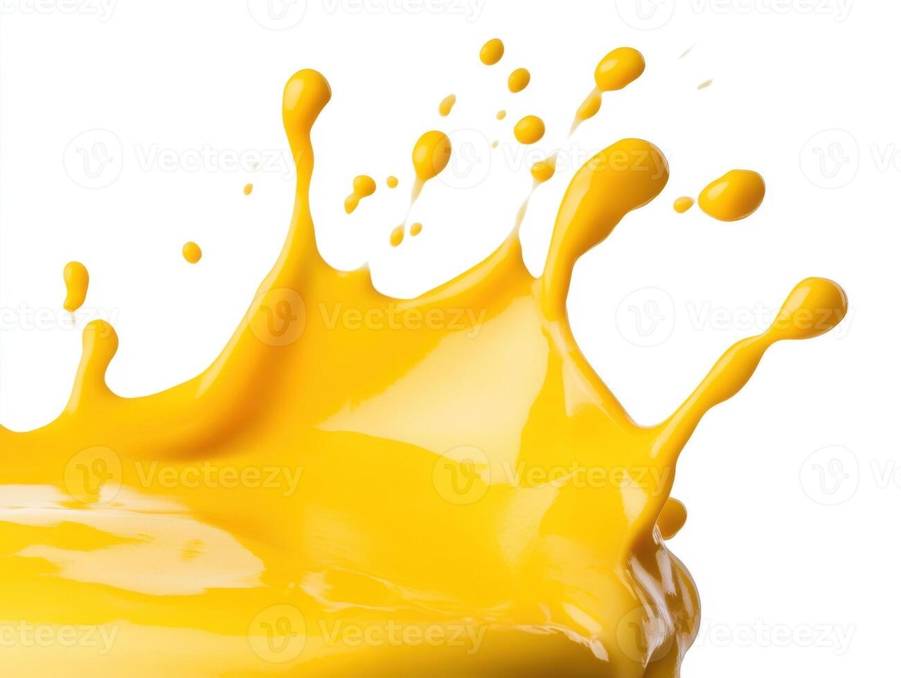 Splash of yellow paint creates dynamic visual energy photo