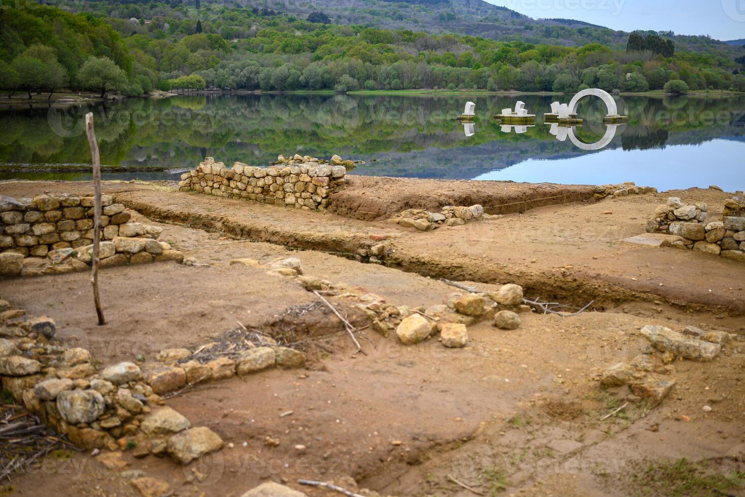 archeological excavation of roman camp in Bande, Ourense. Aquis Querquernis, province of Ourense. Galicia, Spain photo