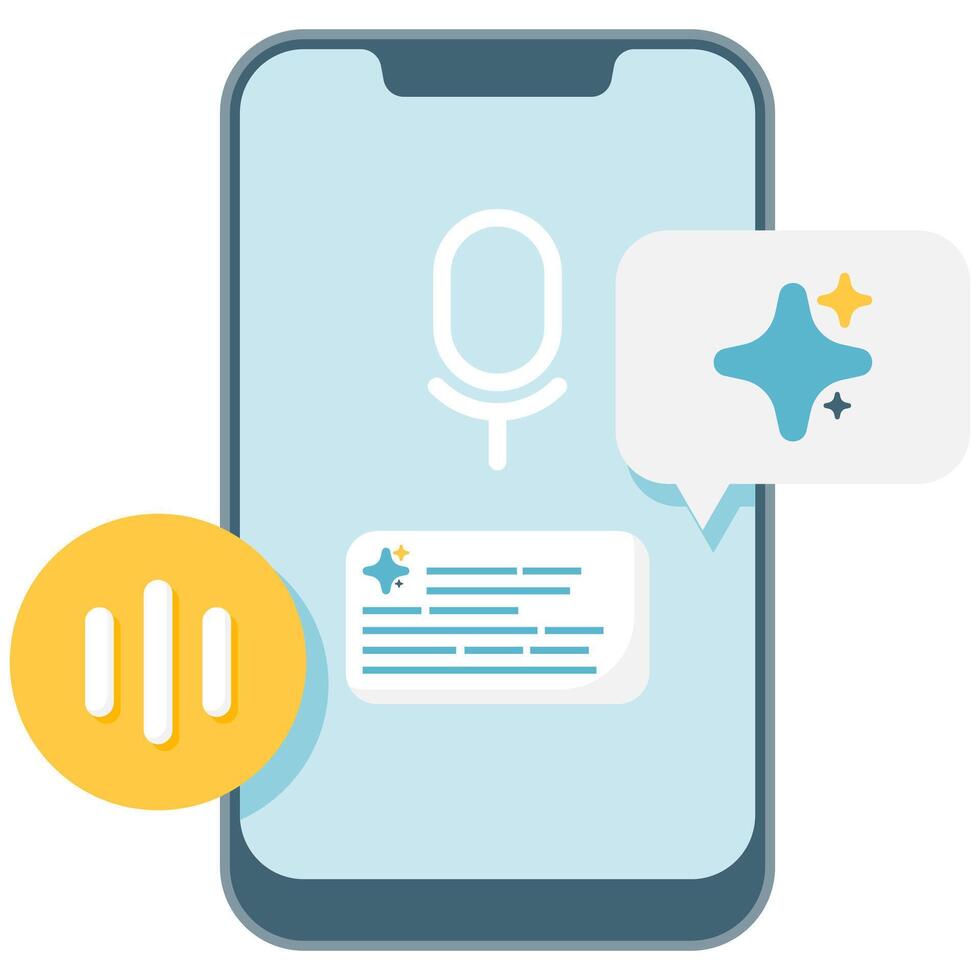 speech to text, digital message illustration vector