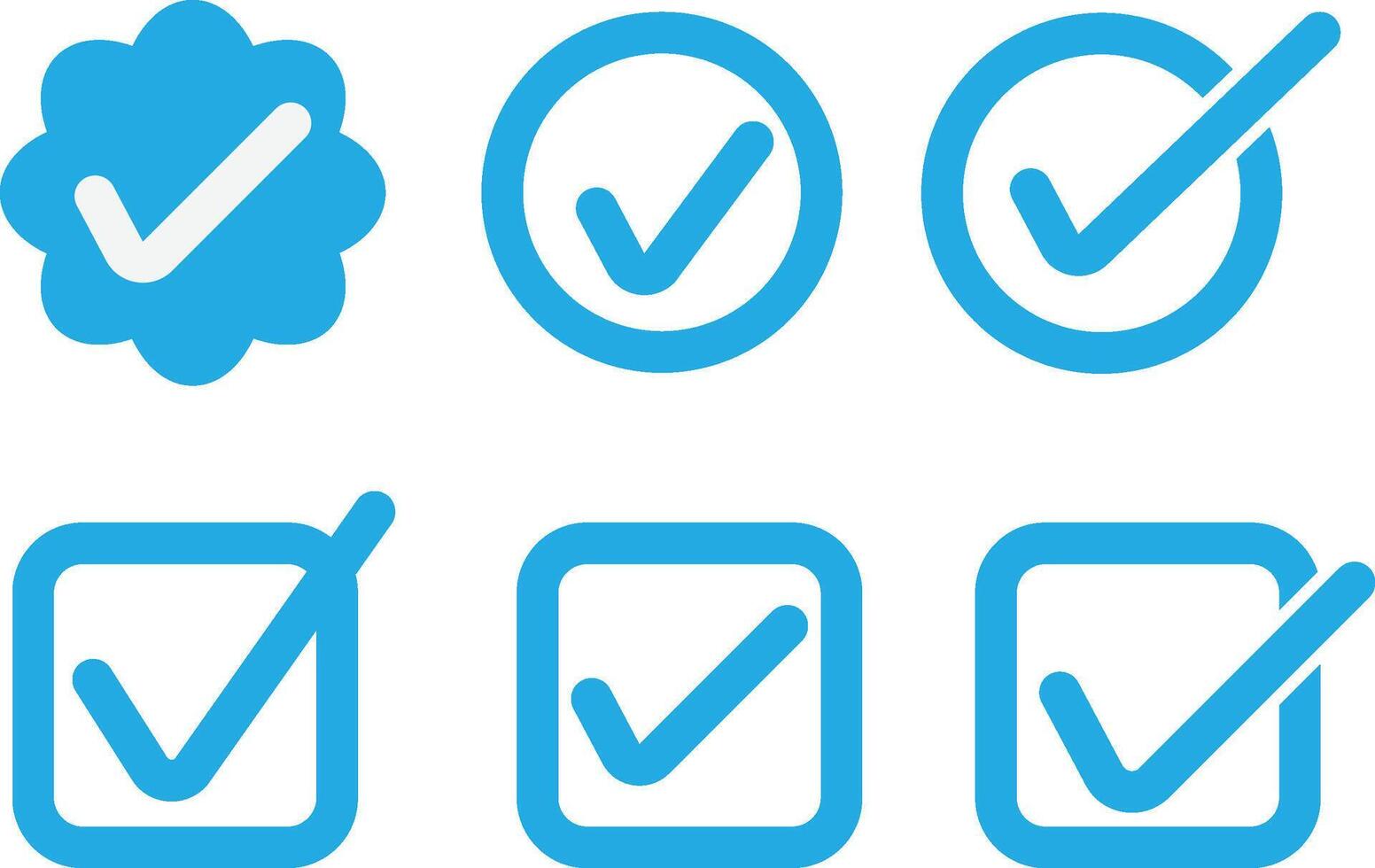 Check mark icon. Green button check list vector