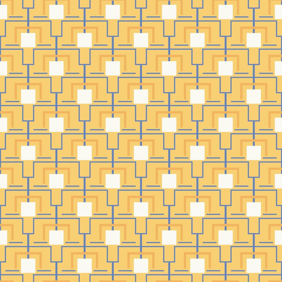 A yellow and blue geometric pattern vector