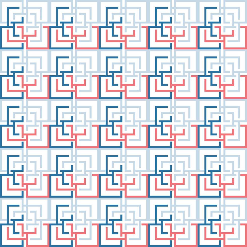 A red and blue square pattern with squares vector