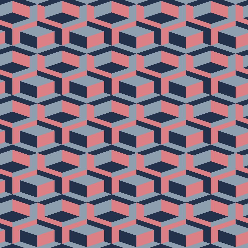 A pattern with blue and pink squares vector
