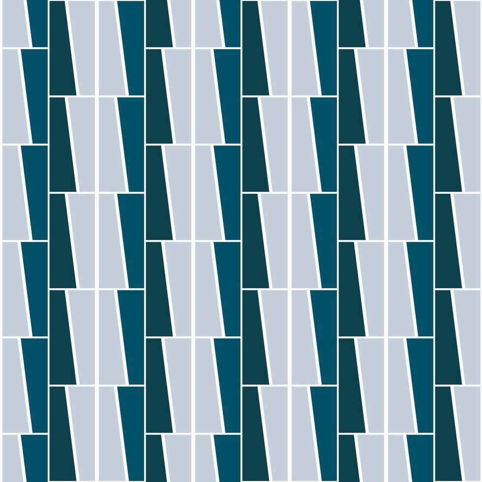 Monochrome blue seamless pattern with geometric shape vector