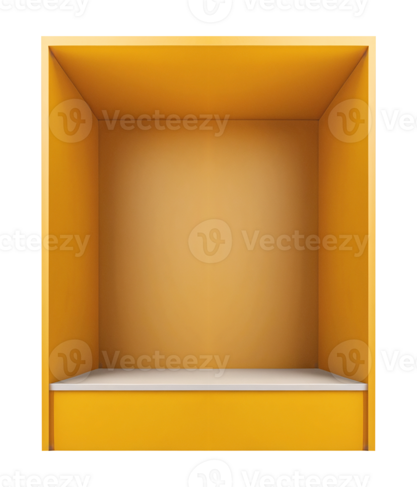 Mini Store Front Shop Retail Booth Yellow Color for Mockup Design Background png