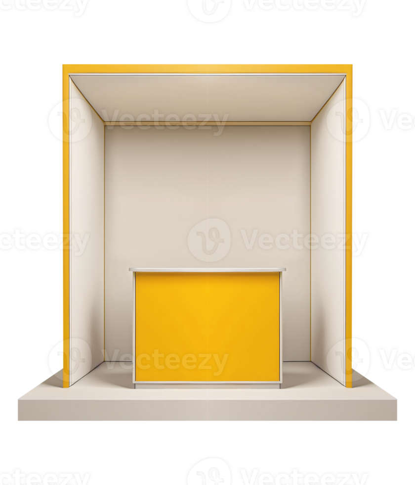 Booth Event Frontdesk Retail Shop for Mockup Design Exhibition and Product Showcase Display png