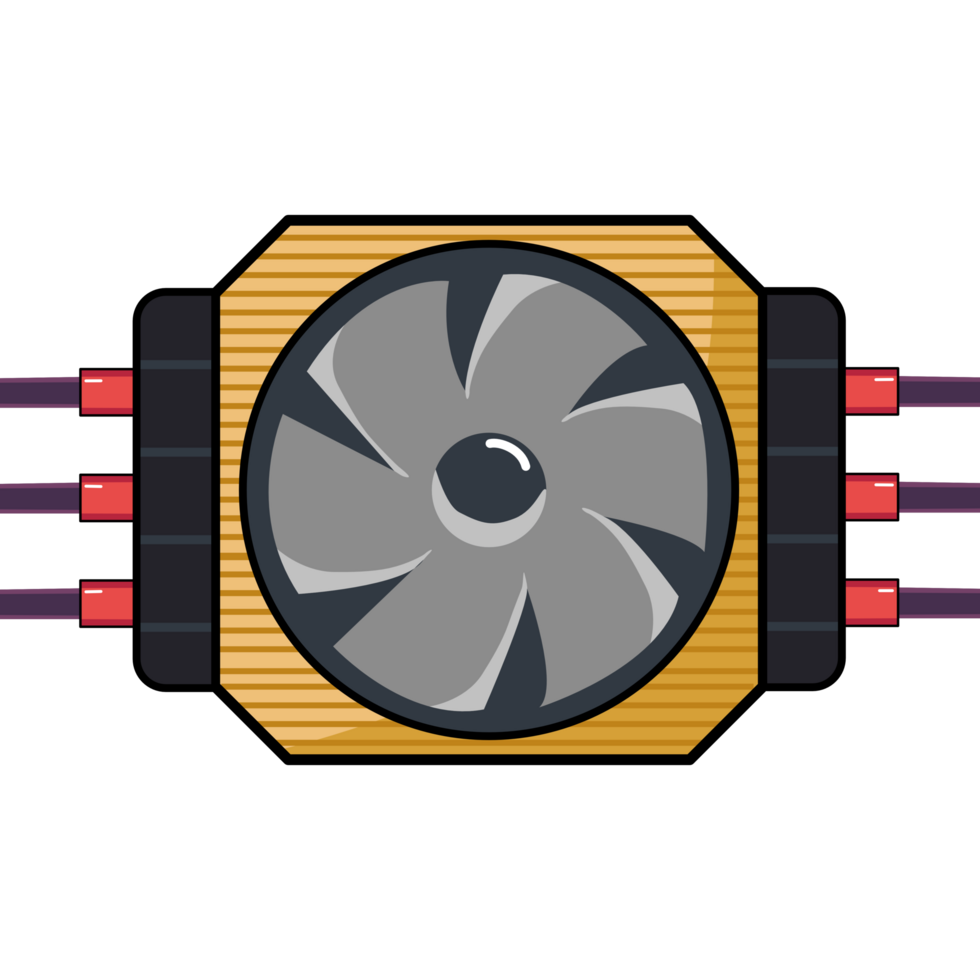 Illustration of An electronic speed control with Cooling Fan png
