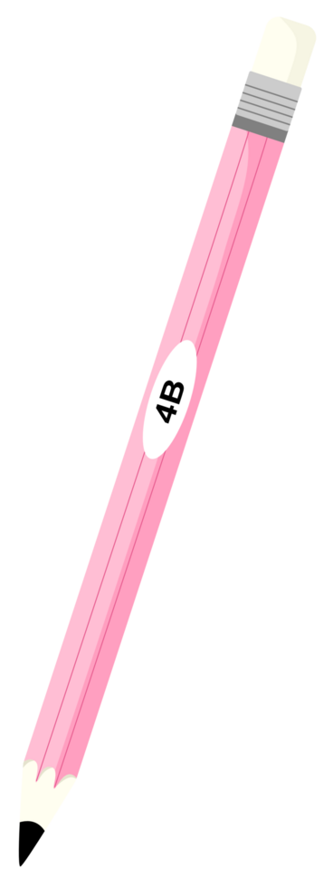 pink 4B pencil png