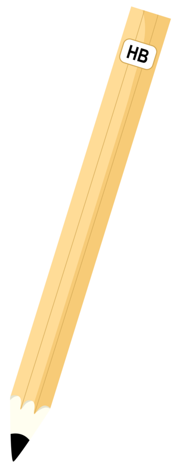 orange HB pencil png