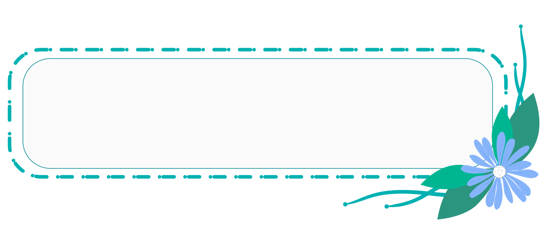 modern banner decorated with cute flower png