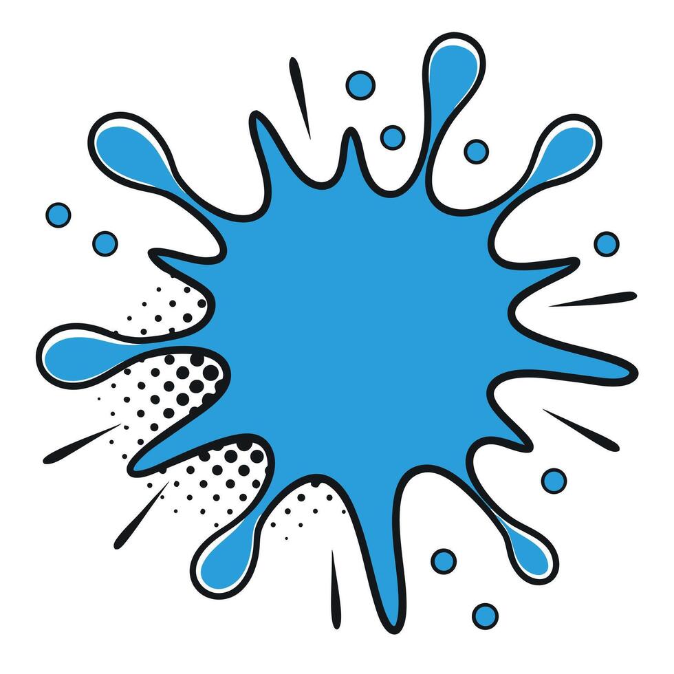 Comic splash splash icon illustration design vector