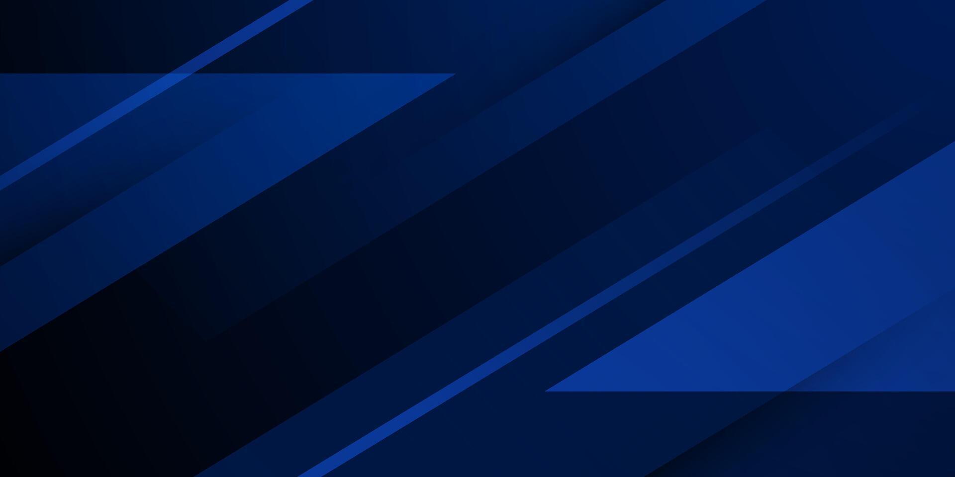 Abstract dark blue futuristic background. Overlap triangle shapes pattern with line and shadow. vector