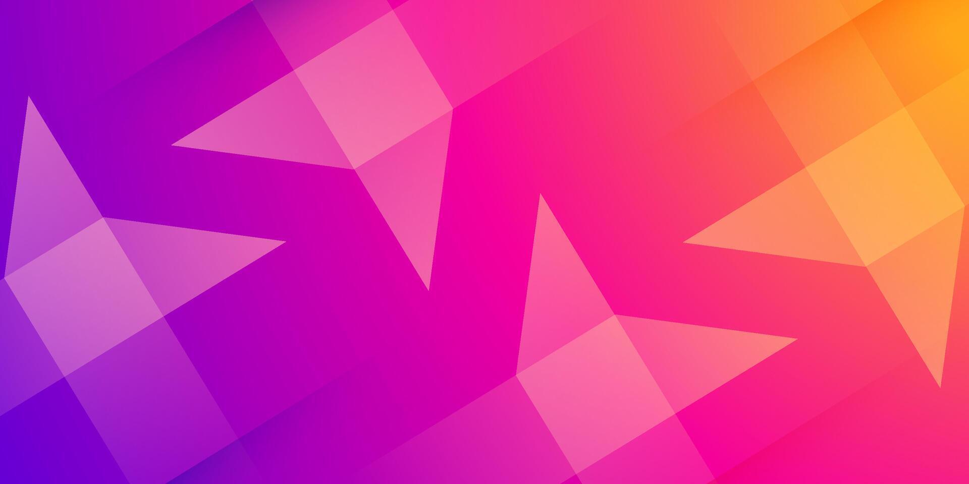 Abstract background geometric gradient orange, pink, and purple concept design. Overlap triangle shapes pattern element. vector