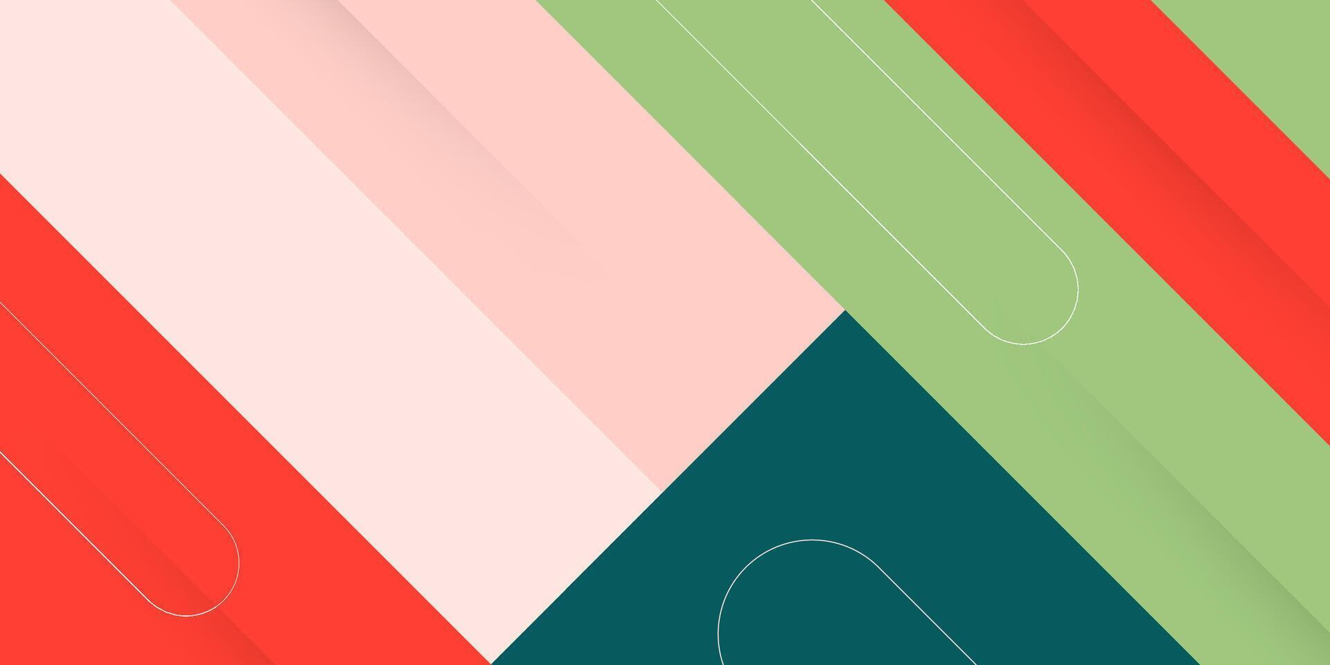 Abstract colorful overlap background. Green and orange papercut shapes pattern element background. Simple square theme banner. vector