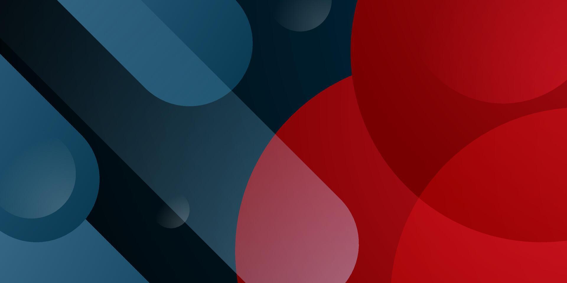 Abstract dynamic blue and red circle overlap background. Trendy shapes dynamic pattern background. vector