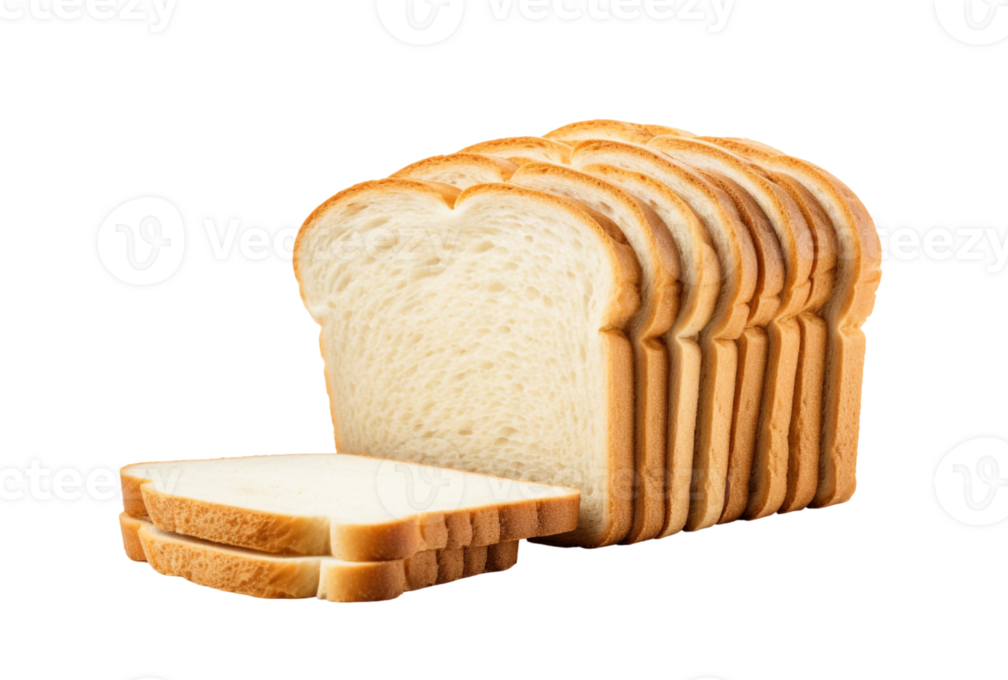 Sliced White Loaf Bread Isolated, Transparent View png