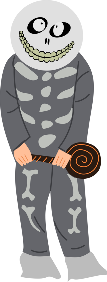 Kids in Halloween Costumes and scary mask png