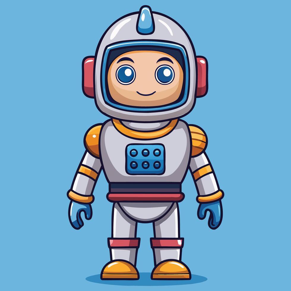 Futuristic Robot Astronaut Character vector