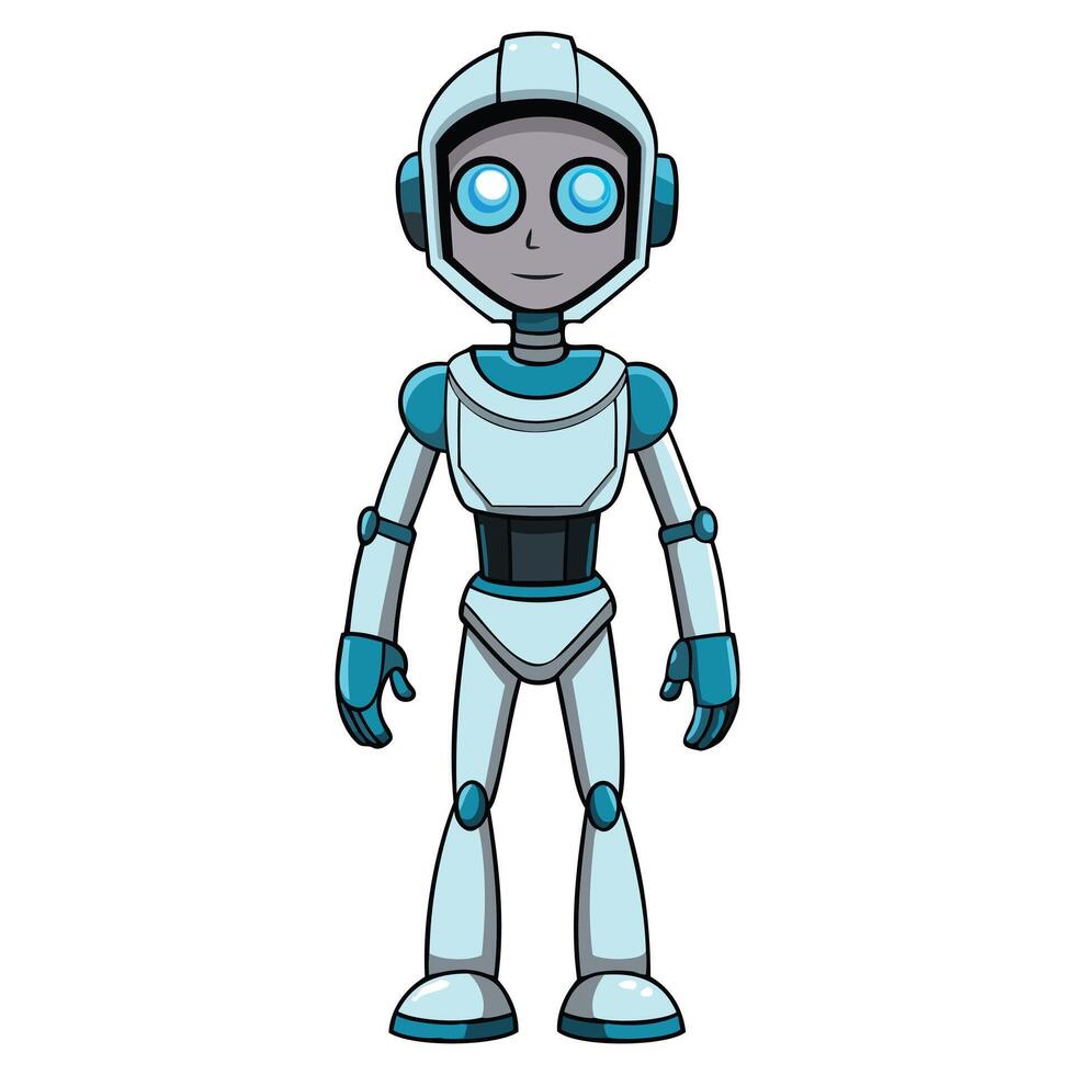 Advanced Humanoid Robotics Concept Art vector