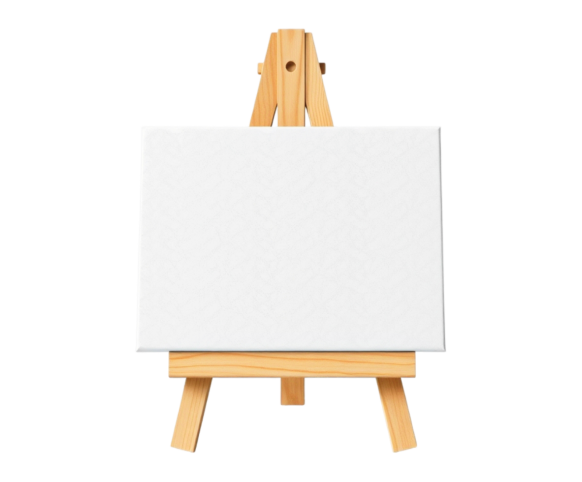 easel with blank canvas png