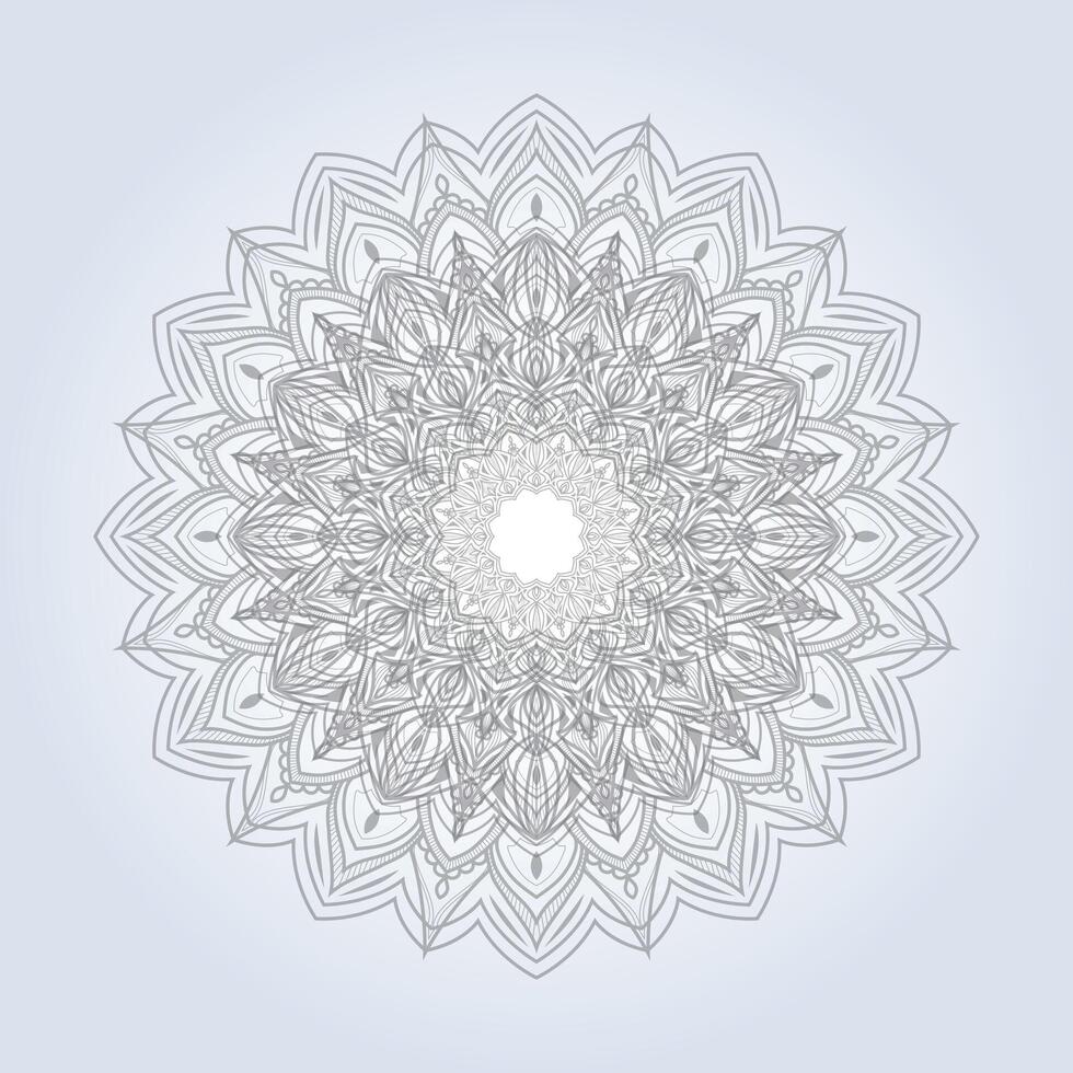 Mandala pattern seamless line art with a background vector