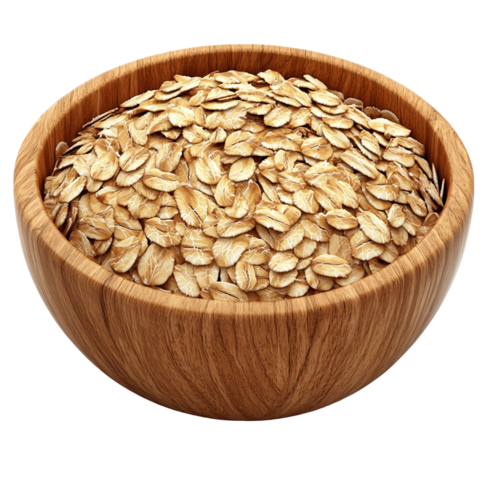 A Bowl Of Fresh Oats On A Transparent Background For Healthy Food Designs png