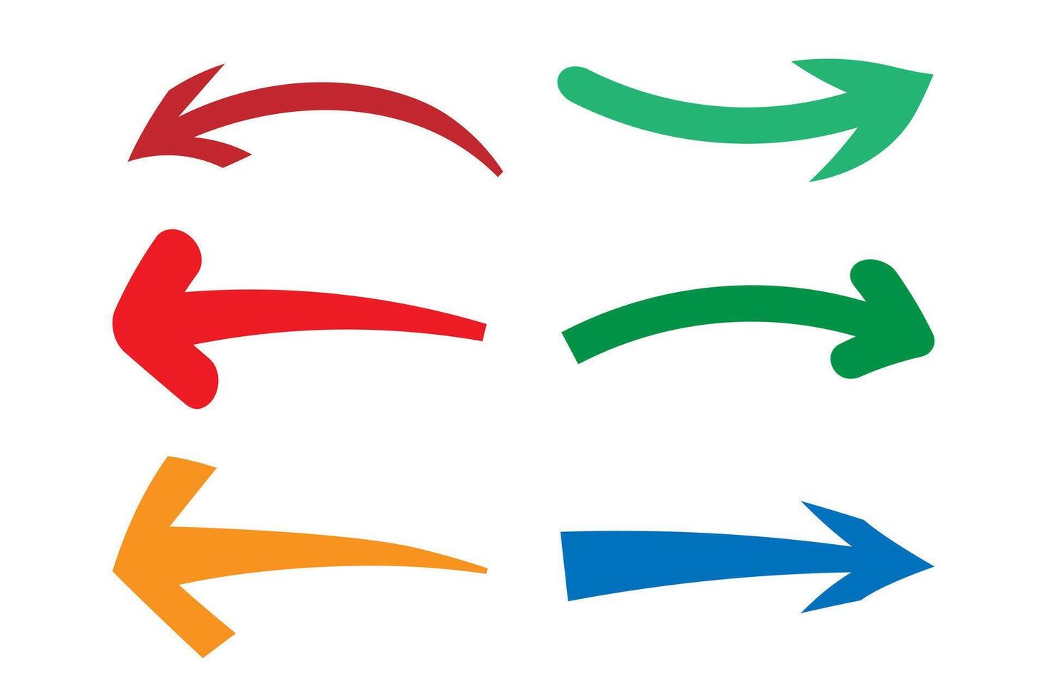 Set of Direction Arrows vector