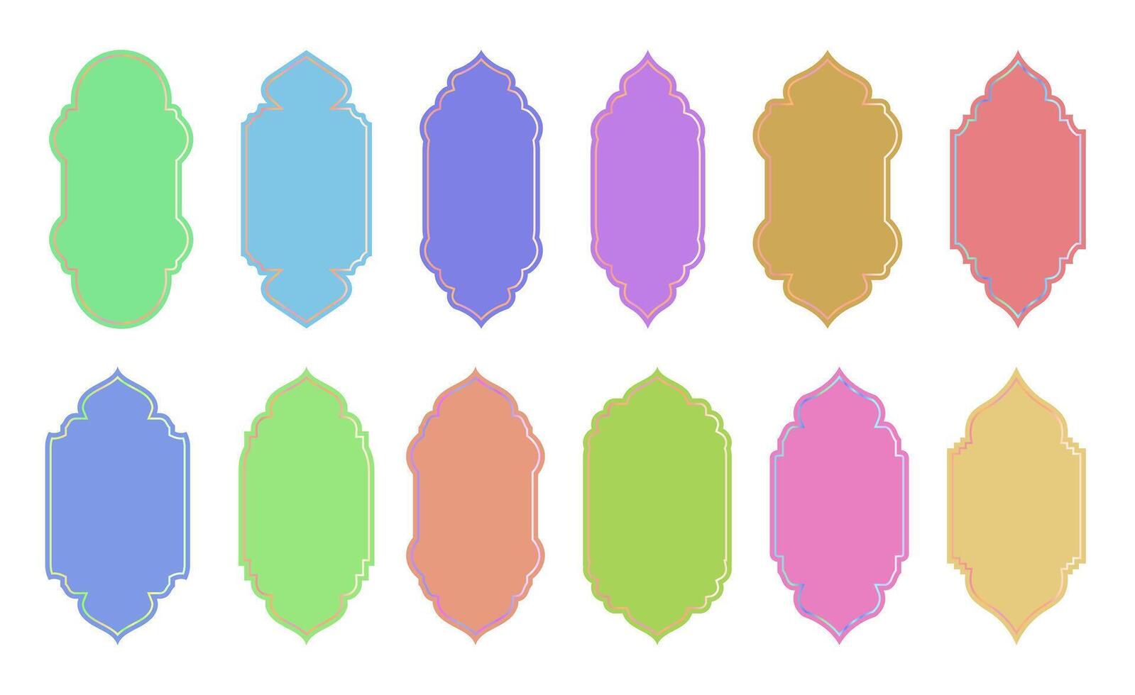 Colorful Nice Frame or Border Background Set for Children vector