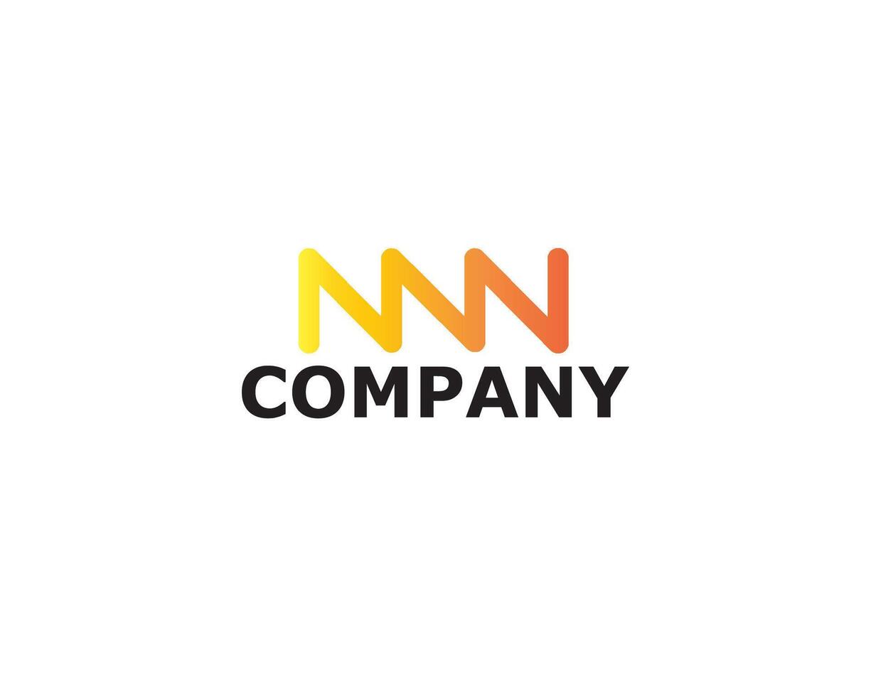 Logo Letter Initial N M For your Company Simple vector