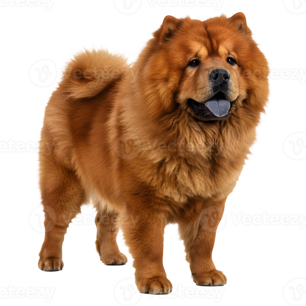 Magnificent Red Chow Chow Dog Breed Portrait png