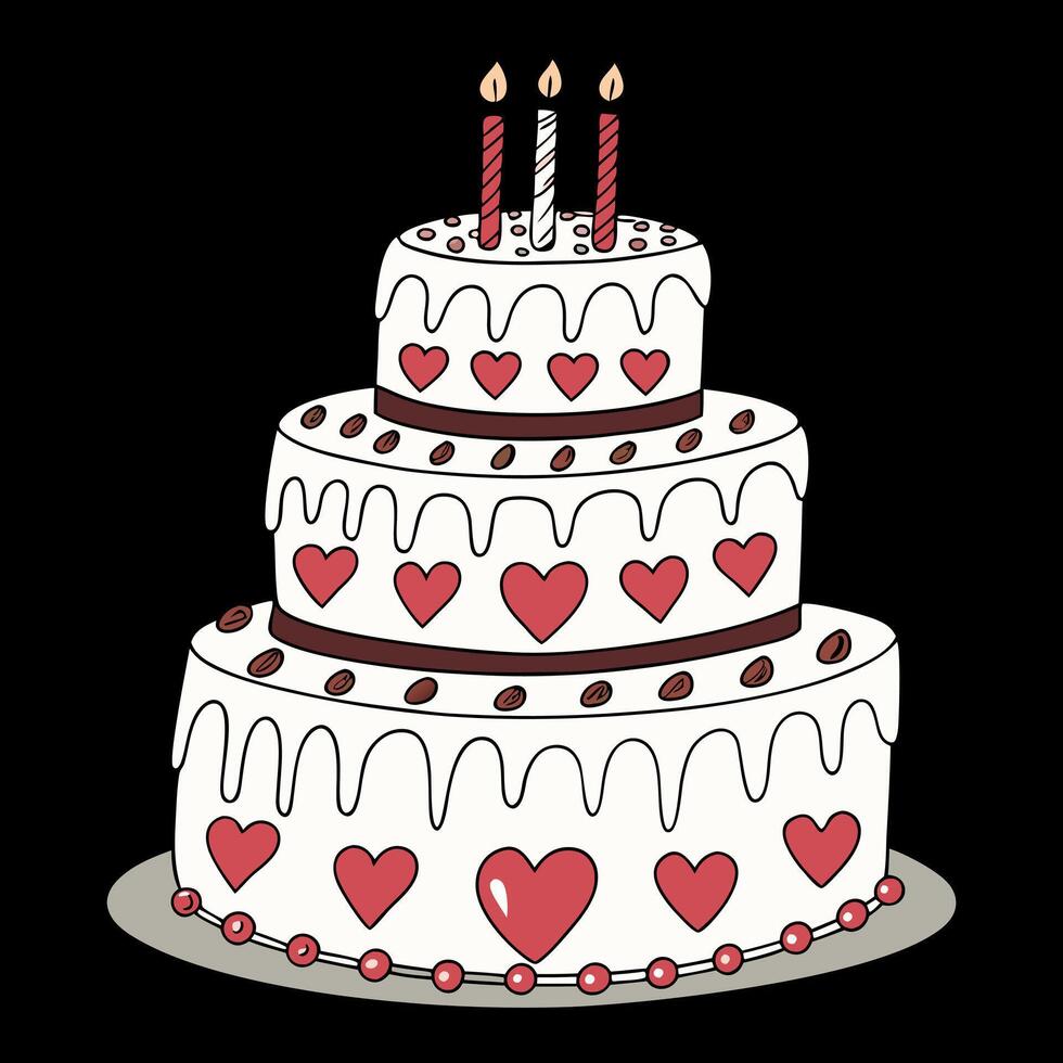 Delicious Birthday Cake Delight vector